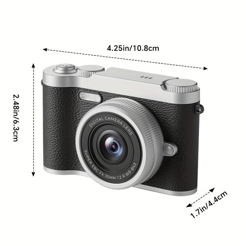 Black 1080P HD Digital Camera 8X Focal Length Photo Video - Image 2