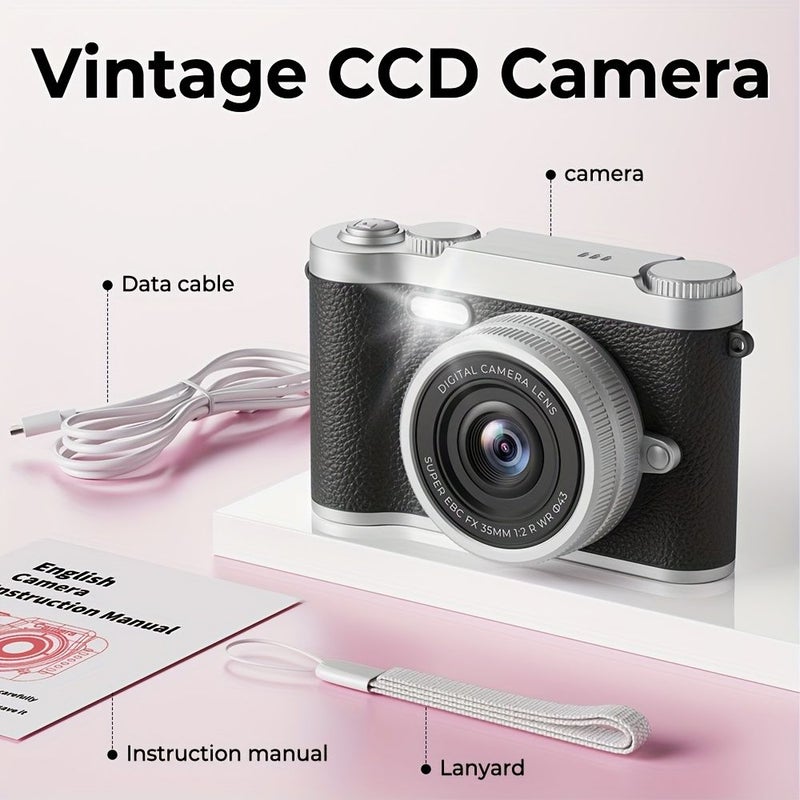 Black 1080P HD Digital Camera 8X Focal Length Photo Video - Image 1