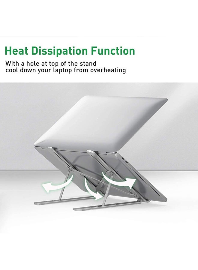 NIBEMINENT Portable And Adjustable Laptop Stand Grey - Image 3