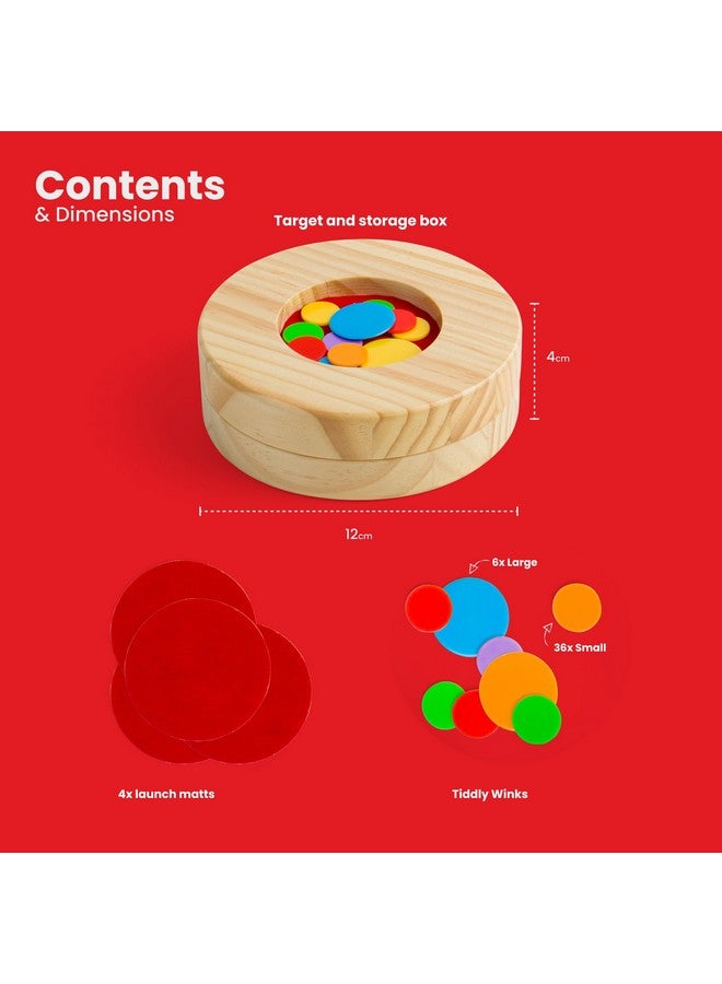 Bigjigs Toys, Tiddlywinks Game, Wooden Toys, Tiddly Winks, Board Games, Travel Games for Kids, Pocket Money Toys, Traditional Games, Board Games for Families - Image 3