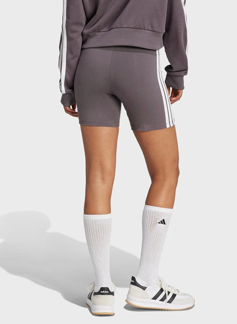 Adidas essentials 3-stripes high waisted biker women leggings