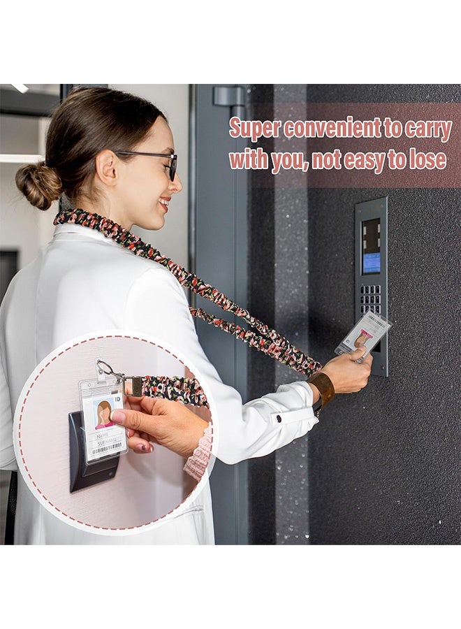 MXN 2 Set Lanyard with Safety Breakaway Buckle ID Badges Holder - Retractable Lanyard ID Badges Cards Name Badges Holder for Adults Kids Office Teacher Gift - Image 5