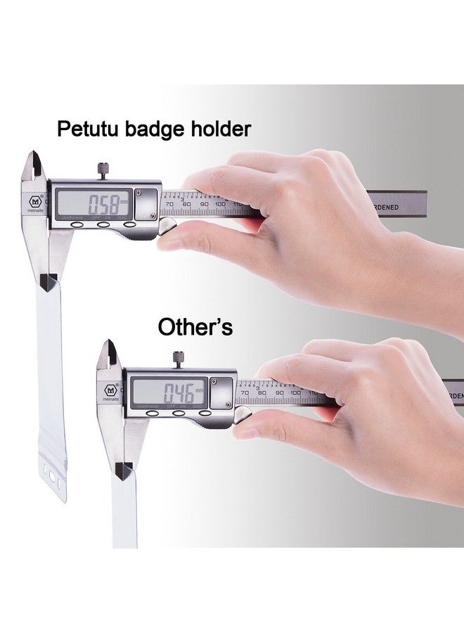 Petutu 20 Pcs Clear Id Badge Holder Vertical Clear Plastic Name Key Card Tag Holder - Image 4
