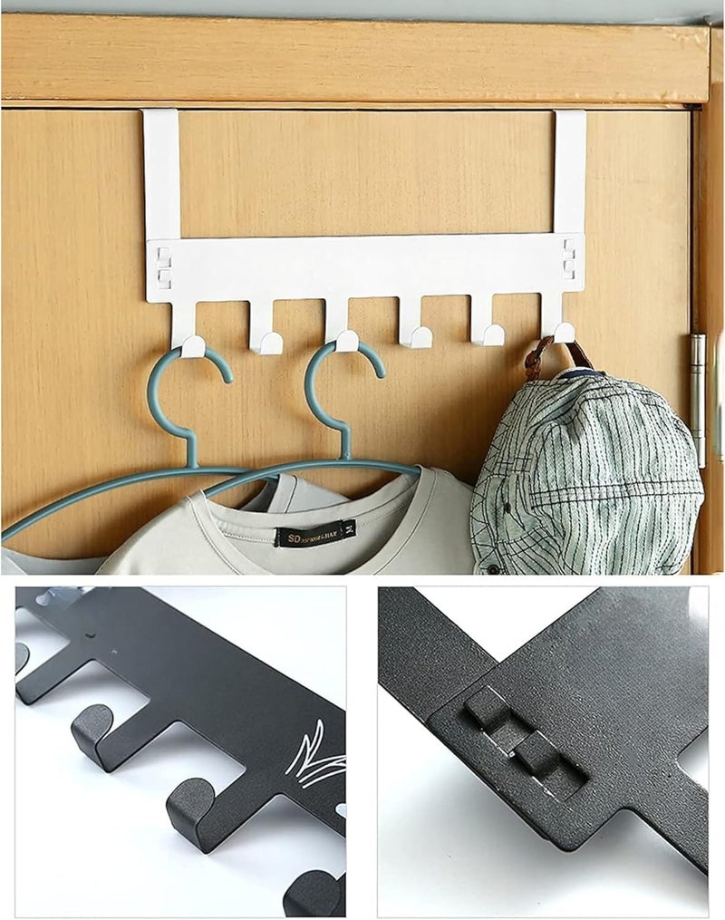 Boniry Over The Door Hanger, 6 Hook Design Versatile Door Hook Hanger Ideal for Organizing Clothes Perfect Door Hangers for Clothes and Accessories (6 Hook White, Pack of 1) - Image 5