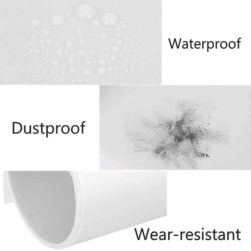 Smiledrive Background Sheet for Photography PVC PP Washable, Seamless Large Size 100x300 cm (White) - Image 5