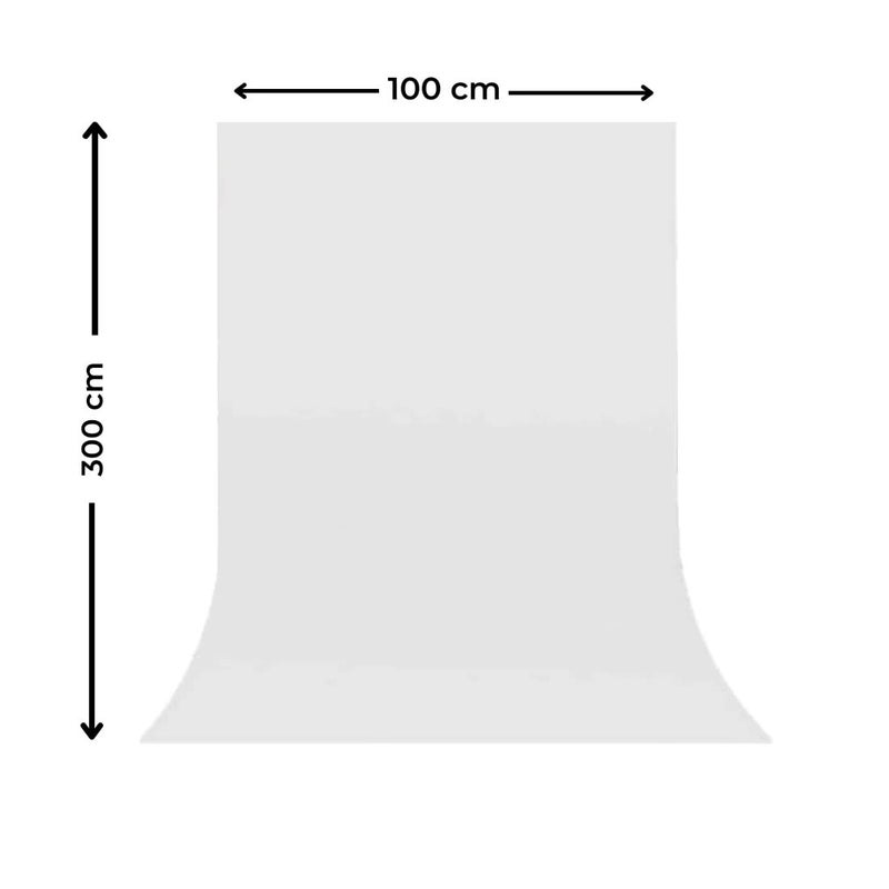 Smiledrive Background Sheet for Photography PVC PP Washable, Seamless Large Size 100x300 cm (White) - Image 4