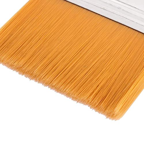 DEZIINE�4Pcs Wooden Handle Flat Utility Paint Brush Set (Size:- 2,4,6,8) for Acrylic, Oil Painting - Image 5