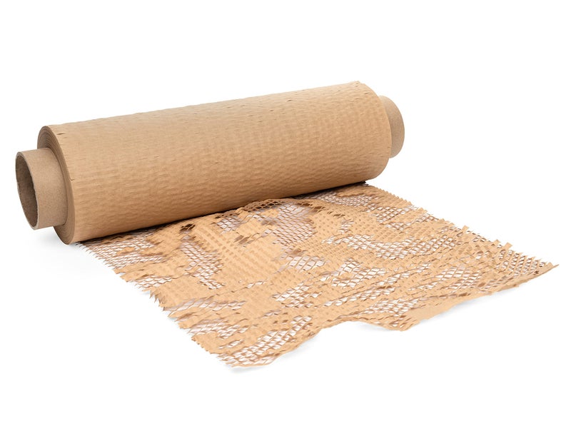 IDL Packaging 1525 x 300 Refill Roll Pack of 1 for MP300N HexcelWrap Honeycomb Packing Paper Station Brown Natural Kraft Paper with Interlocking Slit Design for Shipping and Moving