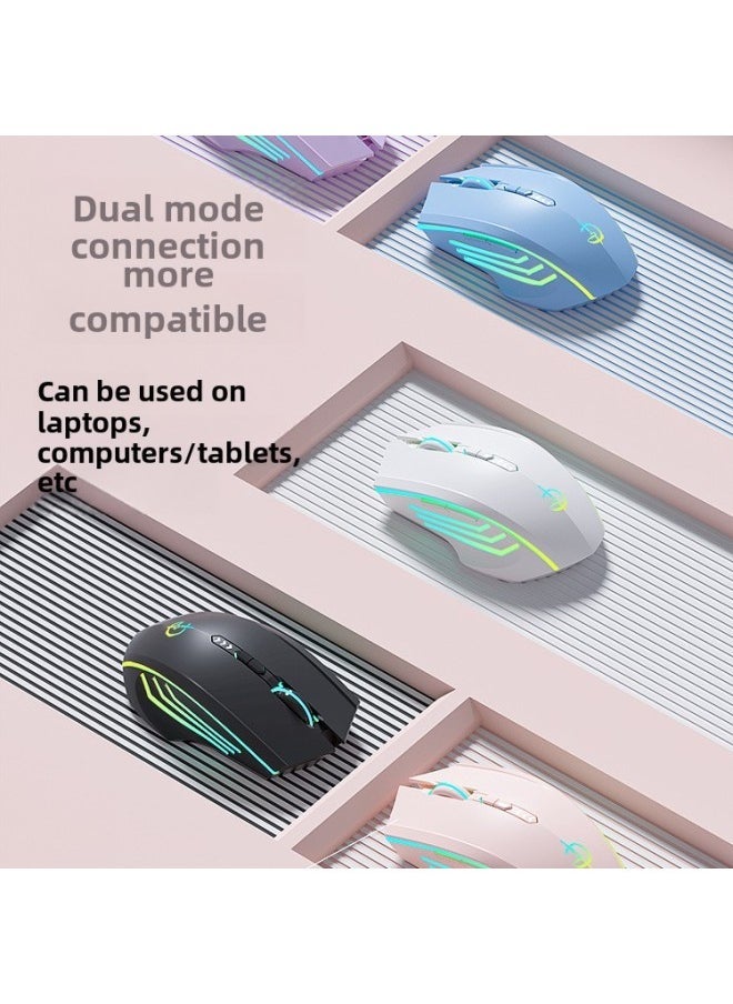 Generic Bluetooth Wireless Mouse Silent Silent Rechargeable Gaming E-Competition Male And Female Desktop Laptop Universal-Specifications:Basic Version 3-button-single Mode-1600dpi-snow White-official Standard  - Image 2