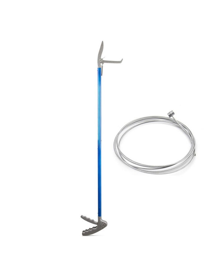 Cynamed 43" Long Reach Snake Tongs Reptile Grabber Catcher, Stainless Steel & Wide Jaw Pick-up Handling Tool - Image 1