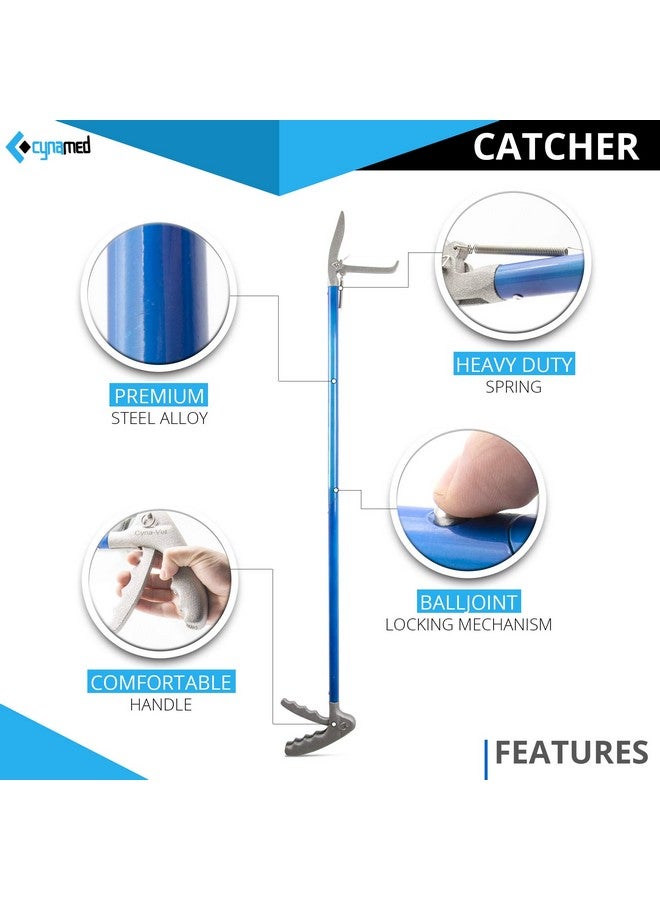 Cynamed 43" Long Reach Snake Tongs Reptile Grabber Catcher, Stainless Steel & Wide Jaw Pick-up Handling Tool - Image 2
