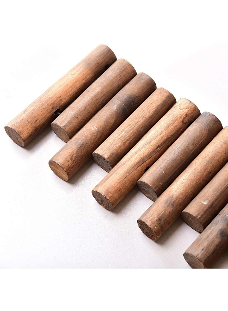 LINGWEI Wooden Garden Border Fence 90x30x6cm Brown Rustic Natural Wood Lawn Edging for Flower Beds, Pathways & Landscape Decoration - Image 5