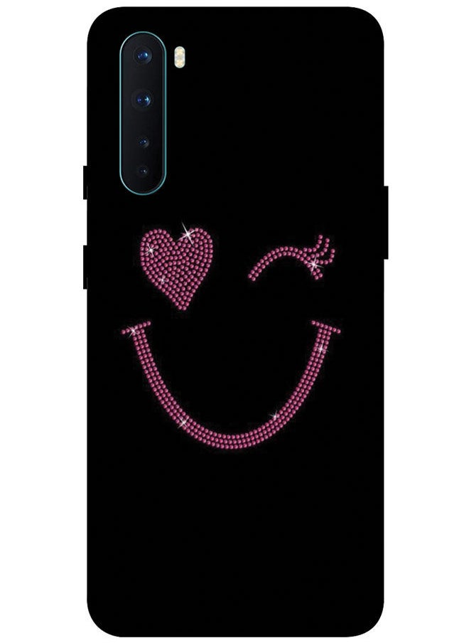 EYE CATCH - Protective Case Cover For OnePlus Nord Smart Series Printed Protective Case Cover for OnePlus Nord Pink Smile - Image 1