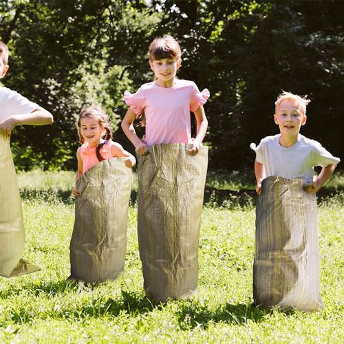 warmfarm Potato Sack Race Bags,24"x40" Outdoor Lawn Games for adults and kids,large Gunny Sacks Burlap Bags,Suitable for Outdoor Sports Games, Birthday Parties, Outdoor Family Gatherings, Barbecues (10 Pack) - Image 3