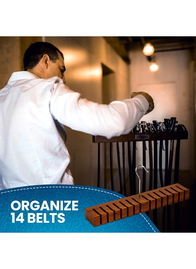 Generic - Houndsbay  Block Belt Hanger For Closet Tie And Belt Organizer For Closet Door Wall Closet Organizer Belt Rack Closet Belt Organizer For Men Or Women Belt Holder Belt Storage Tie Rack Tie Hanger - Image 1