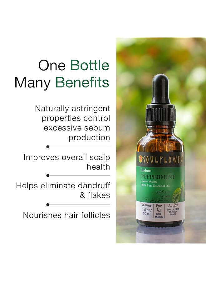 erorex Peppermint Essential Oil 100 Percent Pure Vegan And Natural Undiluted Oil For Refreshing Effect On Body And Mind Aromatherapy 1 Fl Oz With A Glass Dropper  - Image 4