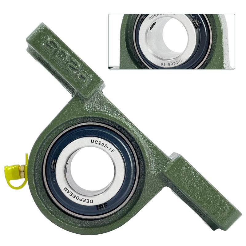 DEEPDREAM 2Pcs UCP205-15 Pillow Block Bearings 15/16" inch Bore Mounted Pillow Bearing Cast Iron Base and Self Aligning Chrome Bearing - Image 4