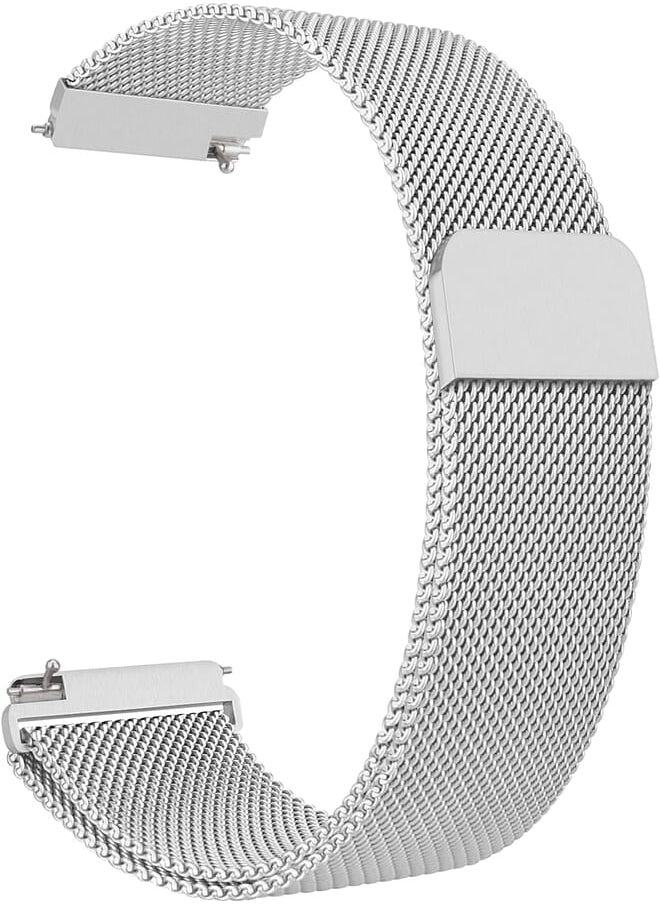 Mugust - Mugust Strap for 20 mm Watch, Quick Release Metal Stainless Steel Replacement Bracelets for 20 mm Watch for Men and Women (20 mm, Silver) - Image 1