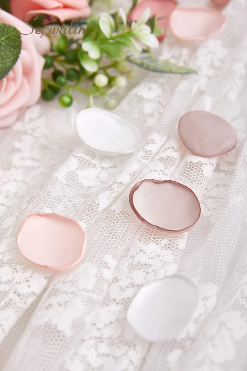 Serwalin 300Pcs Silk Rose Petals Artificial Flower Petals for Weddings Nude Pink Petals for Romantic Night Petals for Flower Girl Basket Wedding Proposal Aisle Table Decor (3 Color Mixes) - Image 4