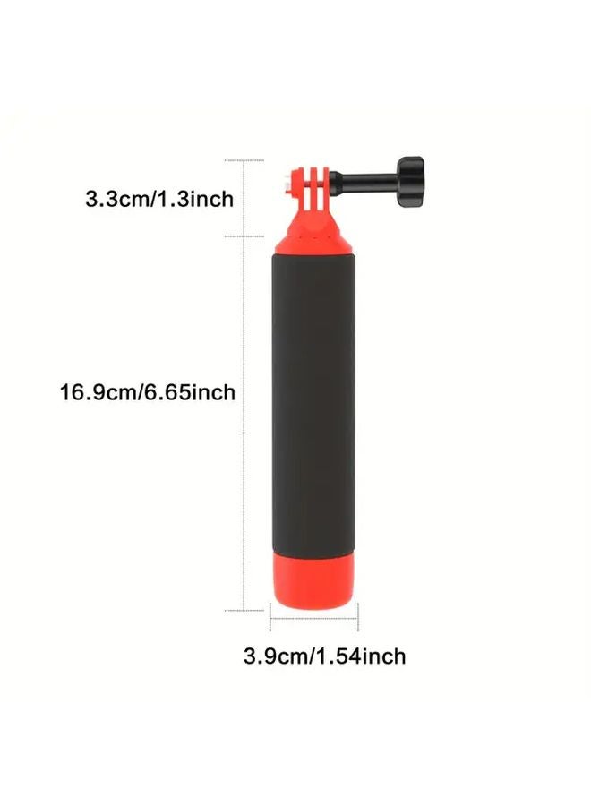 Black Orange Floating Stick For Diving With Non Slip Grip 1 4 Screw Selfie Stick For Gopro Hero 13 12 Insta360 Dji Action 5 Pro - Image 3