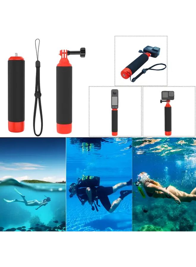 Black Orange Floating Stick For Diving With Non Slip Grip 1 4 Screw Selfie Stick For Gopro Hero 13 12 Insta360 Dji Action 5 Pro - Image 5
