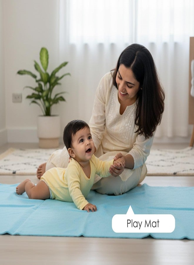 BabyMoo Changeable Dry Sheet I Water-Resistant Bed Protector Sheet I Baby Water Proof Dry Sheet (1, Blue, Medium) - Image 5