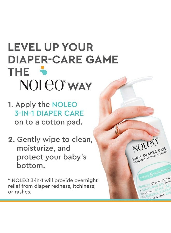 NOLEO Multipurpose Organic Diaper Care - EWG Verified (8oz) - Baby Cleanser, Lotion Unscented Unfragranced - Replace Zinc Oxide Diaper Rash Cream - Rash Ointment to Protect Skin - Image 1