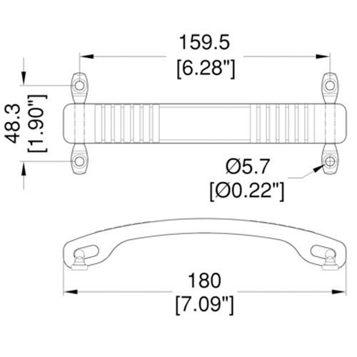 PENN ELCOM Designer Handle (18 * 4.83 * 18) Rubber Strap | Alloy Steel Material | DJ Cases & Suit Cases | Non-Slip, Strong & Comfortable | Black - Image 2