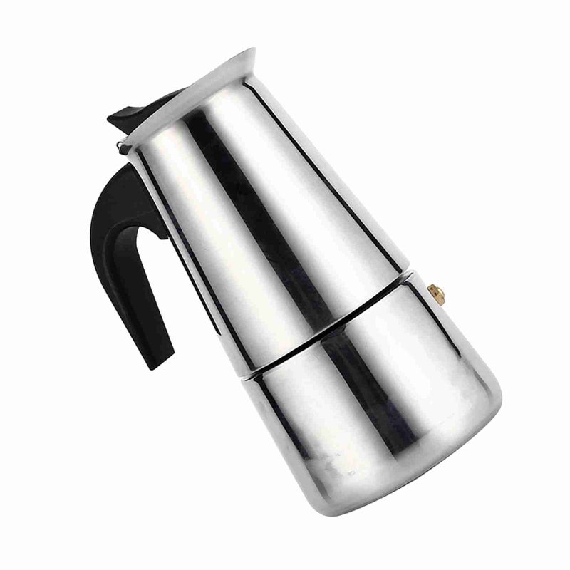 Stovetop Espresso Maker: 304 Stainless Steel, Ergonomic Heat-Resistant Handle - Fast & Easy Operation, Portable Moka Coffee Maker for Home, Office, Camping & Coffee Lovers - Image 2