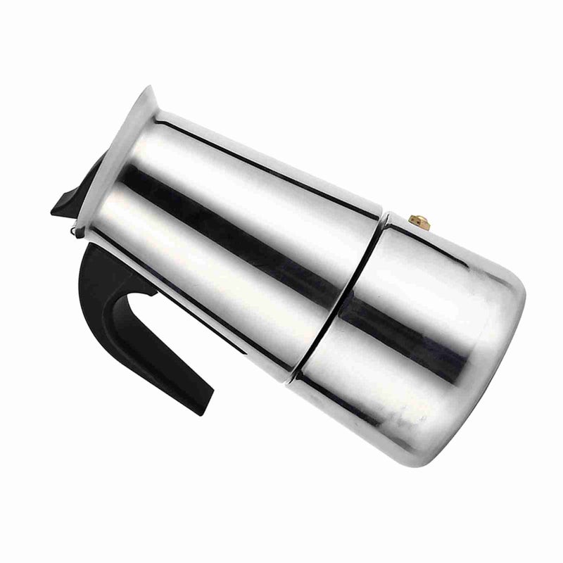 Stovetop Espresso Maker: 304 Stainless Steel, Ergonomic Heat-Resistant Handle - Fast & Easy Operation, Portable Moka Coffee Maker for Home, Office, Camping & Coffee Lovers - Image 4