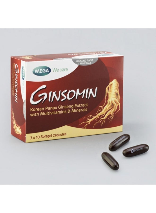 Mega We Care Ginsomin Capsules, Pack of 30's - Image 2