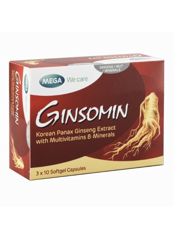 Mega We Care Ginsomin Capsules, Pack of 30's - Image 1