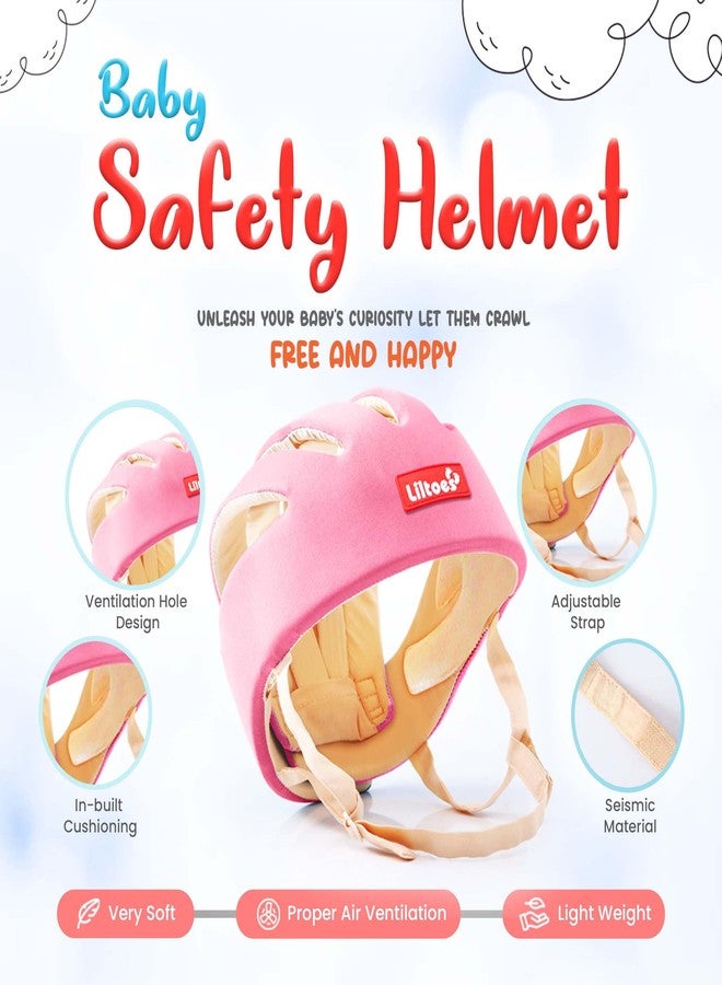 LILTOES Baby Head Protector for Safety of Kids 6M to 3 Years- Baby Safety Helmet with Proper Air Ventilation & Corner Guard Protection (Baby Pink) - Image 2
