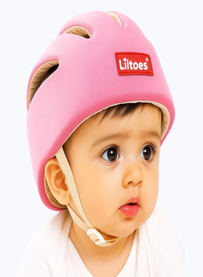 LILTOES Baby Head Protector for Safety of Kids 6M to 3 Years- Baby Safety Helmet with Proper Air Ventilation & Corner Guard Protection (Baby Pink) - Image 1