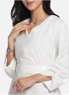 Dennis Lingo Off White Dress for Women - Regular Fit, Elegant  - Image 5