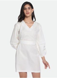 Dennis Lingo Off White Dress for Women - Regular Fit, Elegant  - Image 2