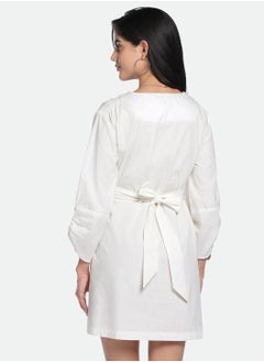 Dennis Lingo Off White Dress for Women - Regular Fit, Elegant  - Image 4