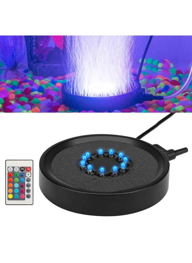 Number-One Number-one Aquarium Bubble Light LED Fish Tank Bubbler Light, Remote Controlled Aquariums Air Stone Disk Lamp with 16 Color Changing, 4 Lighting Effects for Fish Tanks and Fish Ponds  - Image 1