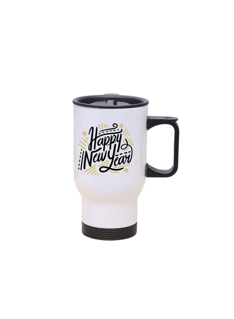 PRINTSHOP4ME Happy New Year Design Printed Travel Mug With New Year Theme Suitable Gift For Family And Friends And Special Person  - Image 1