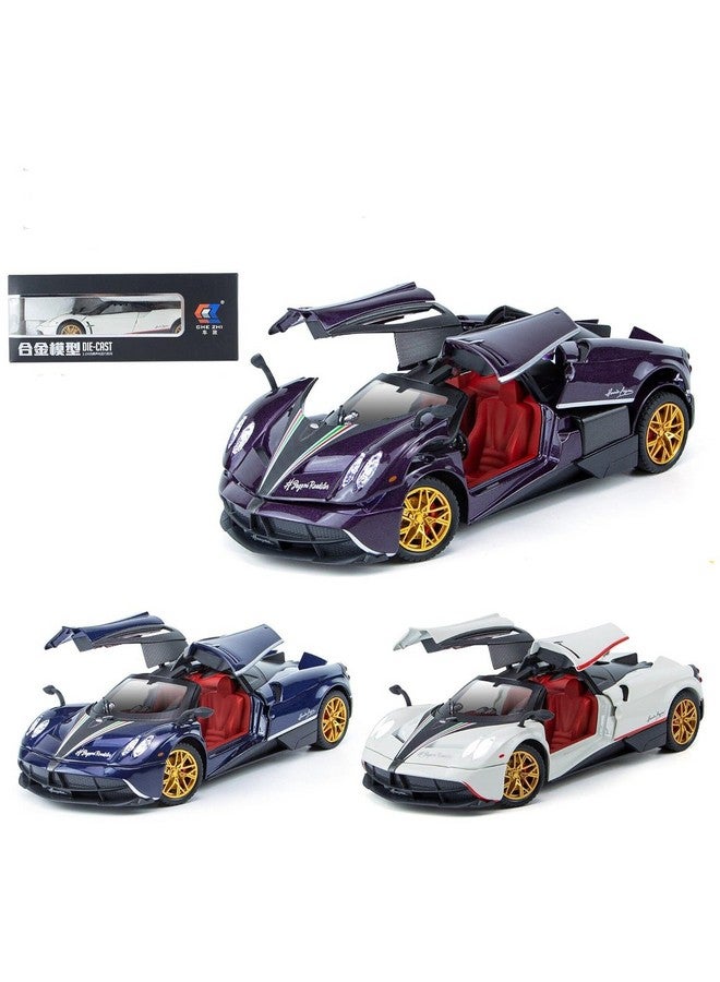 Magicwand 1:24 Scale Die-Cast Metal Paganii Huayra Car【Box Packed】 with 4 Openable Doors,Pull Back,Working Lights,Movable Front Wheels,Working Horn & Smoke【Colors as Per Stock】【Pack of 1】 - Image 4