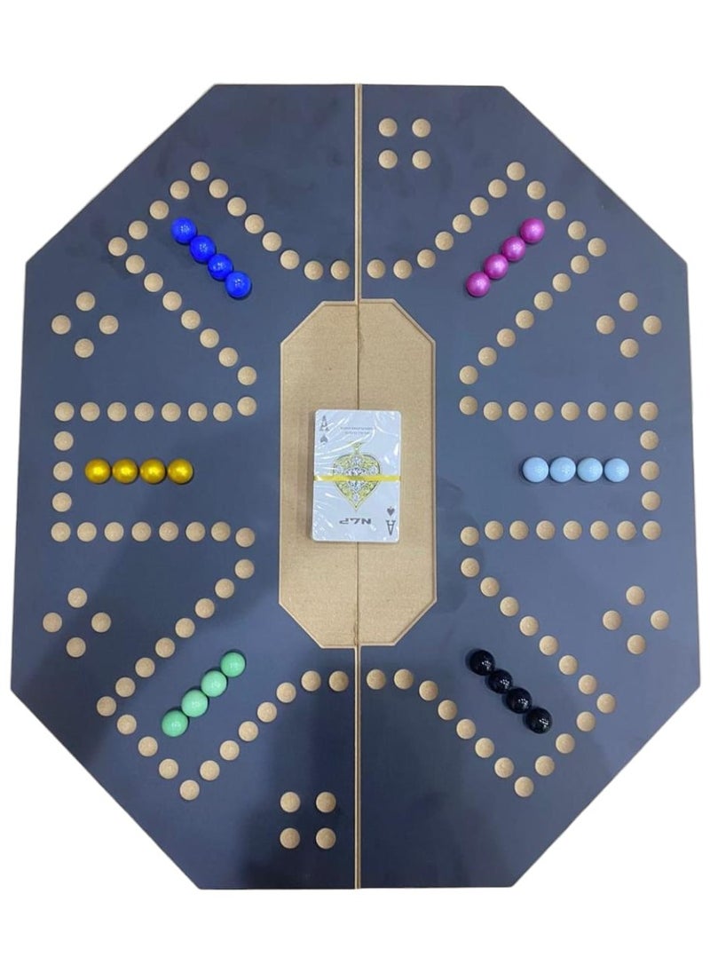 MARAH TOYS A strong wooden jackaroo game suitable for strategic planning, 6 players, size 45 x 55 cm  - Image 1