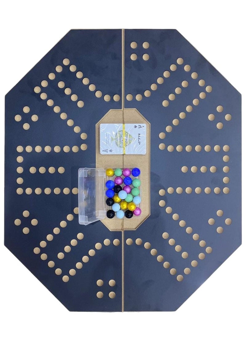 MARAH TOYS A strong wooden jackaroo game suitable for strategic planning, 6 players, size 45 x 55 cm  - Image 4