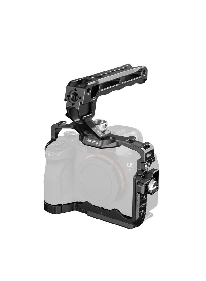 SMALLRIG A7 IV Cage with Top Handle and HDMI Cable Clamp, Basic Kit for Sony Alpha 7R V/Alpha 7 IV/Alpha 7 S III - 3668 - Image 1