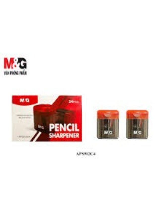 M&G 2 Piece Single Hole Mini Grip Sharpener Multicolour - Image 2