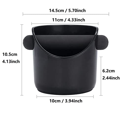 HabiWell Espresso Knock Box 4.4 Inch Shock-Absorbent Durable Barista Style Coffee Knock Box With Removable Knock Bar and Non-Slip Base Espresso Dump Bin Coffee grounds container - Image 3