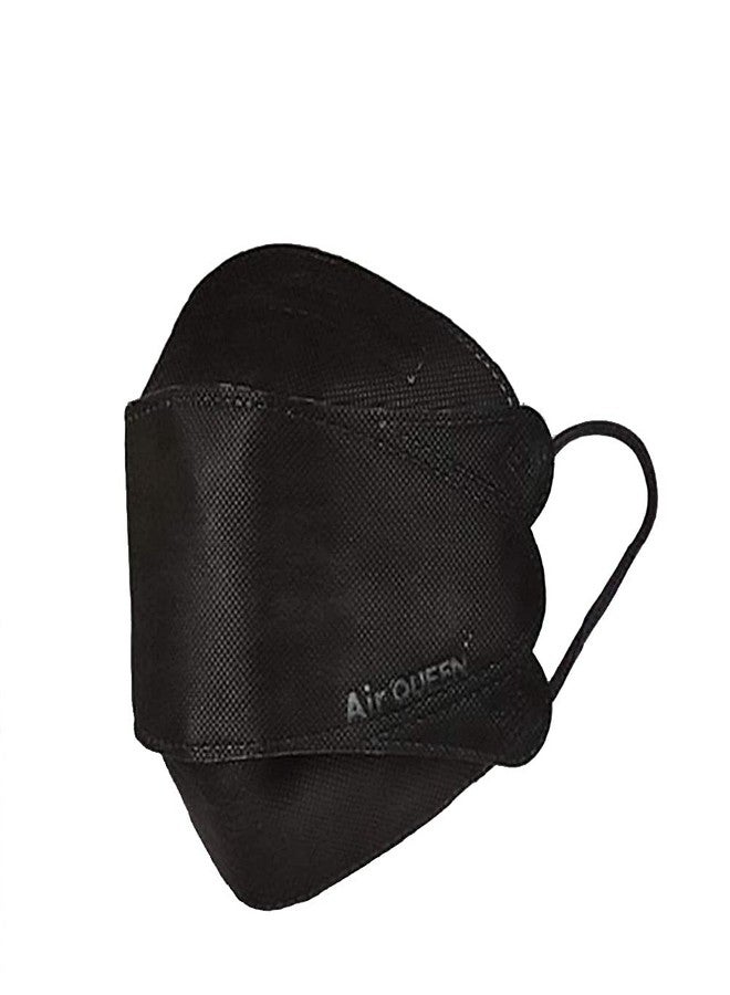 AIRQUEEN Black AirQueen Nano Fiber Filter Face Safety Mask for Adult, Individually Packaged, Made in Korea [Pack of 30] - Image 2