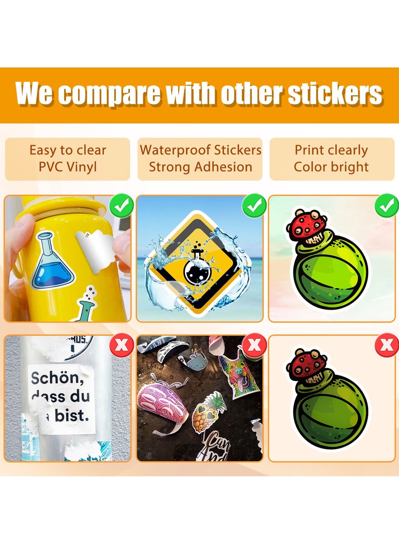 ملصقات العلوم 200 قطعة ديكور الفصول الدراسية للطلاب المعلمين والأطفال المراهقين ملصقات العلوم لزجاجات المياه الرياضيات والكيمياء والفيزياء هدايا الأحياء ديكورات علوم المختبر - Image 4
