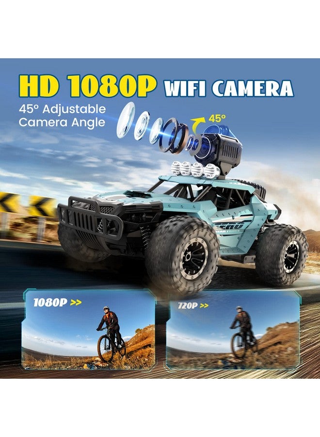ديرك سيارة Rc De36W تعمل بالتحكم عن بعد مع كاميرا 1080P Hd Fpv 1/16 على الطرق الوعرة شاحنات كبيرة عالية السرعة للأطفال والكبار 60 دقيقة من اللعب - Image 2