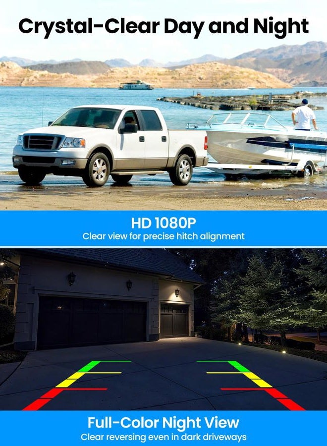 AUTO-VOX Solar Powered Wireless Reversing Camera Kit, 3 Mins DIY Installation, Clear Image Backup Camera with IP69K Waterproof for Cars and Van - Image 4