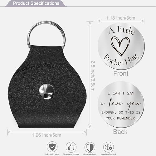 CINDYHE Pocket Hug Token keychain Gifts for Men Women Him Her Dad Mom Son Daughter Brothers Sisters Teacher Boy Girl Friends (This is your reminder) - Image 2